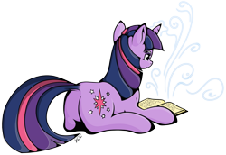 Size: 1078x741 | Tagged: safe, artist:gimmogear, derpibooru import, twilight sparkle, book, reading, solo