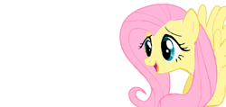 Size: 918x438 | Tagged: safe, fluttershy, pegasus, pony, bad cropping, paint tool sai, so much white space, solo, wip