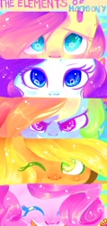 Size: 974x2048 | Tagged: safe, artist:baid-woo, derpibooru import, applejack, fluttershy, pinkie pie, rainbow dash, rarity, earth pony, pegasus, pony, unicorn