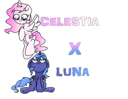 Size: 3413x2653 | Tagged: safe, artist:daisy meadows, princess celestia, princess luna, alicorn, pony, cewestia, cute, filly, horn, wings, woona