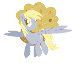 Size: 1024x857 | Tagged: safe, artist:musicfirewind, derpy hooves, pegasus, pony, female, mare, muffin, solo