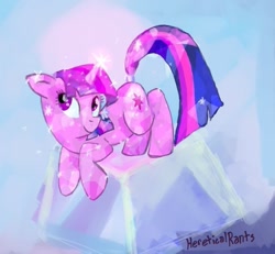 Size: 771x712 | Tagged: safe, artist:hereticalrants, derpibooru import, twilight sparkle, crystal pony, pony, crystal twilight, crystallized, solo