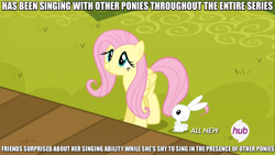 Size: 1024x576 | Tagged: safe, screencap, angel bunny, fluttershy, pegasus, pony, filli vanilli, image macro, meme