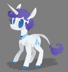 Size: 1280x1355 | Tagged: safe, artist:jellybeanbullet, elusive, rarity, classical unicorn, pony, unicorn, leonine tail, rule 63, solo