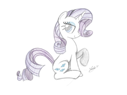 Size: 2048x1536 | Tagged: safe, artist:stuhp, rarity, pony, unicorn, female, horn, mare, purple mane, solo, traditional art, white coat