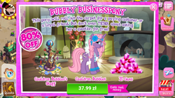 Size: 1280x720 | Tagged: safe, derpibooru import, idw, cauldron bubbles, rainbow dash, verko, pegasus, pony, unicorn, advertisement, female, game screencap, gameloft, idw showified, mare, official