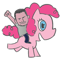 Size: 288x288 | Tagged: artist needed, safe, pinkie pie, earth pony, pony, brony, neckbeard, stereotype, stylistic suck