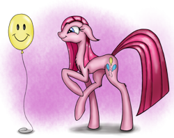 Size: 800x633 | Tagged: safe, artist:shurikart, pinkie pie, earth pony, pony, balloon, pinkamena diane pie, solo