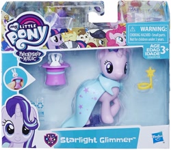 Size: 1500x1321 | Tagged: safe, angel bunny, starlight glimmer, pony, unicorn, brushable, cape, clothes, implied trixie, magic wand, magician outfit, toy