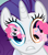 Size: 350x397 | Tagged: safe, pinkie pie, rarity, earth pony, pony, unicorn, eye scream, nightmare fuel, portal, portal (valve)