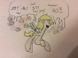 Size: 1279x956 | Tagged: safe, artist:randompig212, derpy hooves, pegasus, pony, fanfic:piercing the heavens, fanfic art, female, mare, traditional art