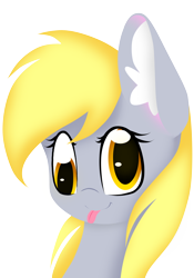 Size: 700x1000 | Tagged: safe, artist:luna756, derpy hooves, pegasus, pony, :p, female, mare, solo, tongue out