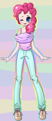 Size: 587x1361 | Tagged: safe, artist:markianatc, pinkie pie, human, humanized, solo