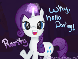 Size: 640x480 | Tagged: safe, artist:pinkiceygirl, rarity, pony, unicorn, female, horn, mare, solo, white coat