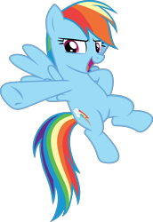 Size: 2234x3249 | Tagged: safe, artist:frownfactory, derpibooru import, rainbow dash, pegasus, pony, non-compete clause, .svg available, cutie mark, female, flying, mare, pointing, simple background, smiling, solo, svg, transparent background, vector, wings