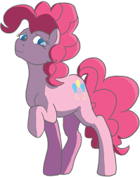 Size: 714x897 | Tagged: safe, artist:awkwardly-handsome, pinkie pie, earth pony, pony, female, mare, pink coat, pink mane, simple background, solo, transparent background