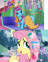 Size: 698x905 | Tagged: safe, screencap, fluttershy, breezie, pegasus, pony, g3, g4, it ain't easy being breezies, the princess promenade