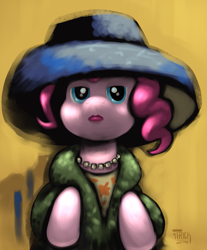 Size: 993x1200 | Tagged: safe, artist:1trick, pinkie pie, earth pony, pony, bedroom eyes, fine art parody, kees von dongen, parody, portrait of dolly, solo