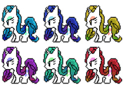 Size: 1000x715 | Tagged: safe, artist:hacha, rarity, pony, unicorn, alternate color palette, pixel art, pixiv, solo