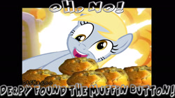 Size: 1920x1080 | Tagged: safe, artist:dash2600, derpy hooves, pegasus, pony, dragonball z abridged, female, mare, muffin button