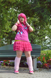 Size: 596x900 | Tagged: safe, artist:puoliverinenbanaani, pinkie pie, human, cosplay, irl, irl human, photo, solo