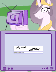 Size: 578x750 | Tagged: safe, princess celestia, alicorn, pony, captcha, exploitable meme, meme, obligatory pony, princess molestia, tv meme