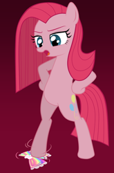 Size: 886x1345 | Tagged: safe, artist:momo, pinkie pie, earth pony, pony, askharajukupinkiepie, gradient background, pinkamena diane pie, solo