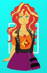 Size: 1754x2698 | Tagged: safe, artist:albertbm, sunset shimmer, better together, equestria girls, abstract background, clothes, female, geode of empathy, magical geodes, solo