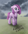 Size: 544x667 | Tagged: safe, artist:170th, pinkie pie, earth pony, pony, filly, happy birthday, sad, solo