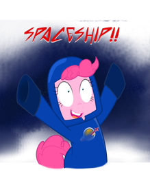 Size: 2073x2367 | Tagged: safe, artist:cartuneslover16, pinkie pie, earth pony, pony, benny, cosplay, crossover, lego, open mouth, simple background, smiling, solo, spacesuit, the lego movie, transparent background, wide eyes