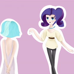 Size: 5555x5555 | Tagged: safe, artist:bambinen, coco pommel, rarity, human, absurd resolution, humanized