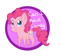 Size: 616x570 | Tagged: safe, artist:fangkittyartist, pinkie pie, earth pony, pony, candy, chibi, cute, diapinkes, solo