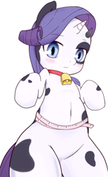 Size: 579x949 | Tagged: safe, artist:auntie_grub, rarity, cow, measuring tape, raricow, species swap