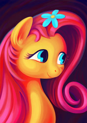 Size: 1400x1981 | Tagged: safe, artist:dahtamnay, fluttershy, pegasus, pony, flower, simple background, solo