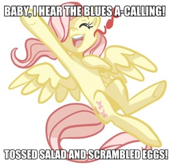 Size: 620x600 | Tagged: safe, artist:thedandmom, fluttershy, pegasus, pony, filli vanilli, flutterguy, frasier, funny, funny as hell, image macro, meme, singing, solo, wat