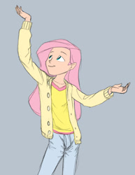 Size: 741x960 | Tagged: safe, artist:carnifex, butterscotch, fluttershy, human, humanized, rule 63, solo