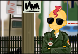 Size: 2551x1757 | Tagged: safe, artist:derpyramone, sunset shimmer, human, equestria girls, alternate hairstyle, crossed arms, crossover, movie, movie scene, parody, sunglasses, taxi driver