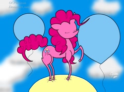 Size: 1200x896 | Tagged: safe, artist:ocphantom, pinkie pie, earth pony, pony, balloon, female, mare, pink coat, pink mane, solo