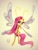 Size: 780x1024 | Tagged: safe, artist:holivi, fluttershy, breezie, pegasus, pony, belly button, skinny, solo