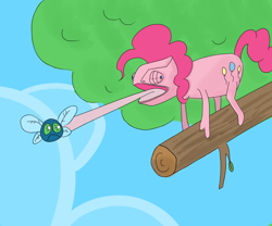 Size: 1200x1000 | Tagged: dead source, safe, artist:milkman213, pinkie pie, parasprite, chameleon, species swap