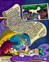 Size: 1403x1785 | Tagged: safe, artist:newyorkx3, flash sentry, princess celestia, spike, twilight sparkle, twilight sparkle (alicorn), alicorn, human, pony, comic:twilight and the big city, comic, ending, female, mare, photo, traditional art