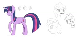 Size: 1280x621 | Tagged: safe, artist:focant, applejack, pinkie pie, sweetie belle, twilight sparkle, earth pony, pony, sketch