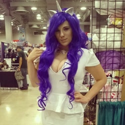 Size: 612x612 | Tagged: safe, rarity, human, cleavage, cosplay, female, irl, irl human, photo