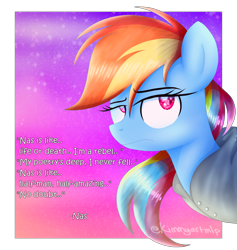 Size: 2745x2895 | Tagged: safe, artist:kimmyartmlp, derpibooru import, rainbow dash, pegasus, pony, female, mare, multicolored hair, solo