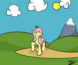 Size: 3600x3000 | Tagged: safe, artist:s8ansglory, fluttershy, butterfly, pegasus, pony, female, mare, solo