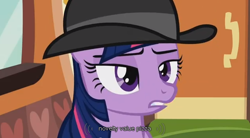 Size: 634x350 | Tagged: safe, derpibooru import, screencap, twilight sparkle, mmmystery on the friendship express, pizza, solo, youtube caption