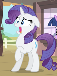 Size: 677x903 | Tagged: safe, screencap, rarity, pony, unicorn, simple ways, reaction image, solo