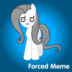 Size: 250x250 | Tagged: safe, artist:albinofluttershy, fluttershy, oc, oc:albino fluttershy, pegasus, pony, albino pony, forced meme, look of disapproval, meme, solo, spoilered image joke