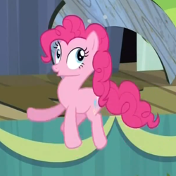 Size: 450x450 | Tagged: safe, screencap, pinkie pie, earth pony, pony, testing testing 1-2-3, derp, solo