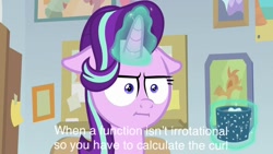 Size: 800x450 | Tagged: safe, edit, edited screencap, screencap, starlight glimmer, pony, marks for effort, calculus, empathy cocoa, i mean i see, meme, obligatory pony, solo